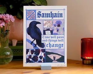 Samhain Art Print Celtic Festival Illustration, Irish Home Decor