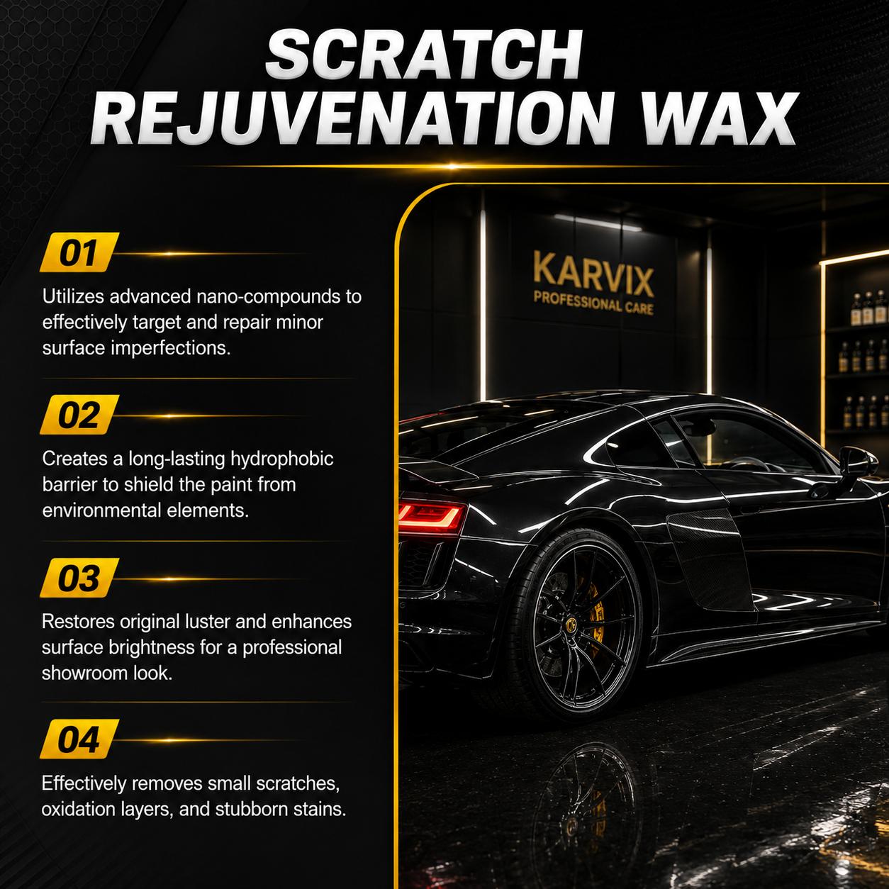 Car Scratch Remover Kit (100g Premium Formula) – Surface Cleaner for Quick Scratch, Swirl Removal, Paint Restoration, Oxidation Repair, Stain & Water Spot Elimination, Dirt Buildup Clearing; Clean, Polish & Protect, Easy DIY Car Detailing Tool