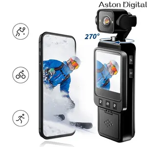 1080P Pocket Action Camera, 270° Rotatable Lens & 1.54-inch Screen,Wearable Vlogging Camera, Wireless WiFi Body Camera,Video&Video Blog,USB Rechargeable,,Sport DV,Streaming Camera,POV Camera,Men Gifts,Birthday Gift, Recording Charging