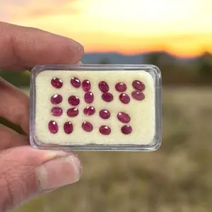 Raw Rubies Cut Oval with Silver Pendant - Fashion Accessory