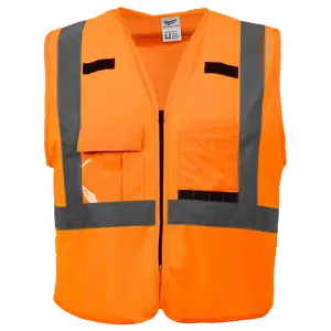 Milwaukee 48-73-5033 Class 2 High Visibility Orange Safety Vest - 2XL/3XL