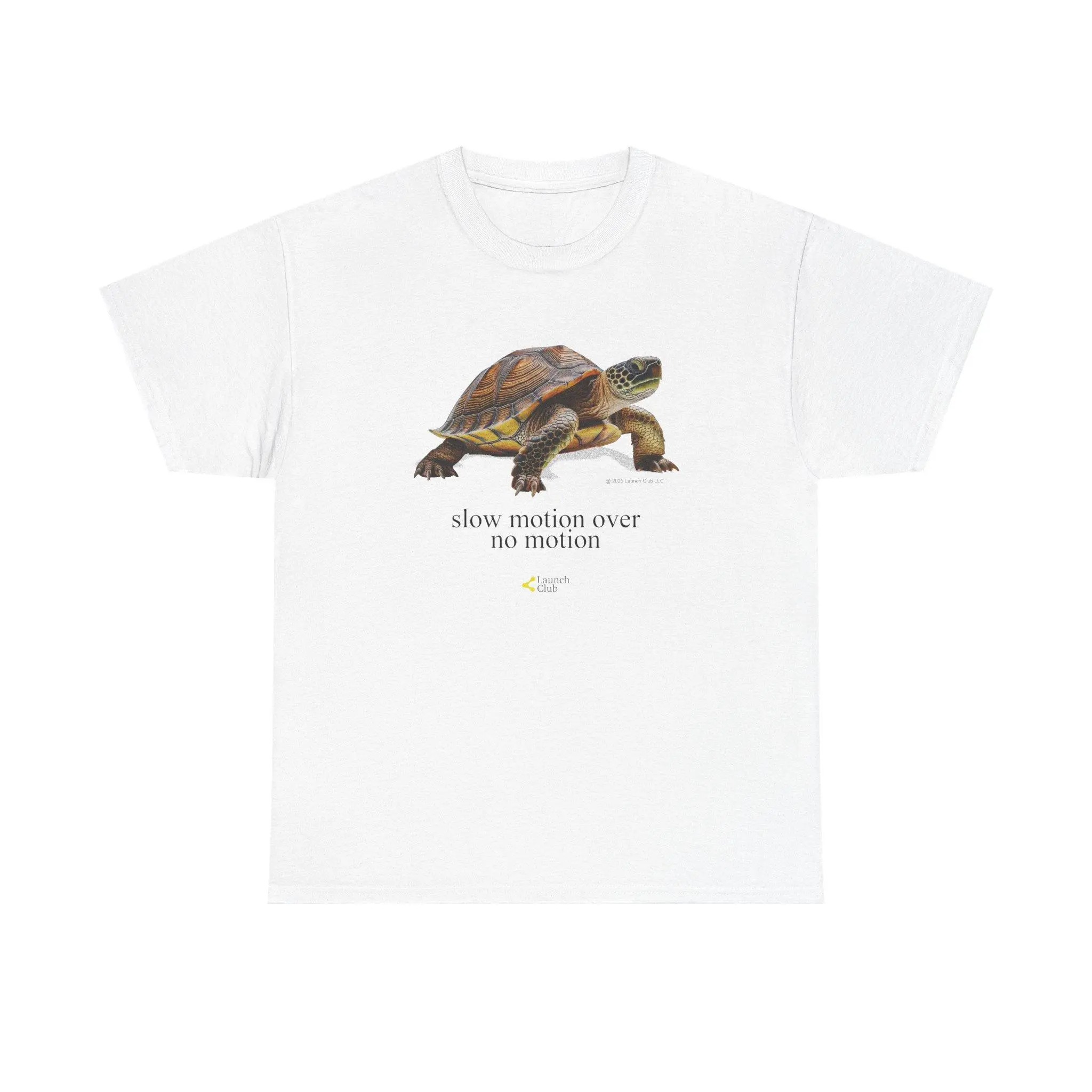 Men's Fitted Pure Cotton Short-Sleeve Graphic T-Shirt - Biker Top with Cartoon Slow Motion Turtle Design, Figure-Flattering for Party, Wedding, Work, Retro Casual Summer Wear