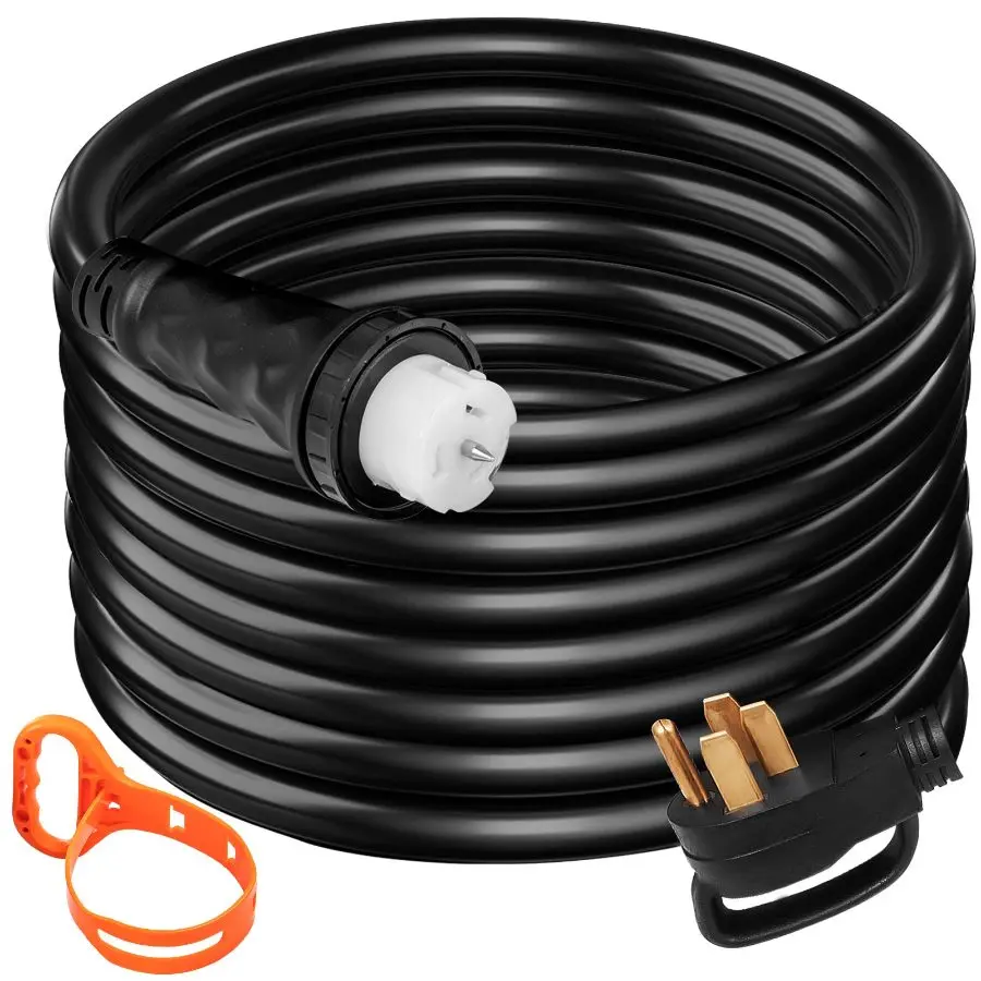 【Summerfinds】 VEVOR 50FT Generator Power Cord 50-Amp 125/250-volt 14-50P to CS6364 Locking Connector, Generator Cabledealsforyoudays