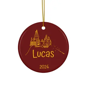Harry Potter Gryffindor Holiday Decor, Christmas Tree Ornament, Wizard Gift, Hogwarts Decoration, Collectible