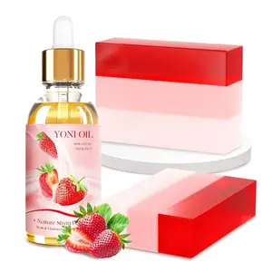 Yoni Soap Bars & Natural Yoni Oil Set,Women Feminine Wash Deodorants pH Balance, Eliminates Odor, Strawberry Feminine Oil 30ml/1 oz, 2pcs 3.53 oz Bath Soap