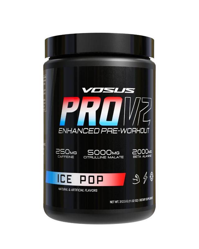 VOSUS PRO-V2 Enhanced Daily-Driver Pre-Workout Ice Pop Flavor for Smooth Energy Focus and Endurance Support with Citrulline Malate and Beta-Alanine - Healthcare