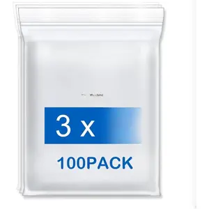 3''x 4'', (Pack of 100) Small Plastic Bags,2 MIL Thick Poly Zipper Lock Bags Clear for Photo, Jewelry, Bakery, Treats, Travel, Storage, Packaging & Shipping.PP Resealable