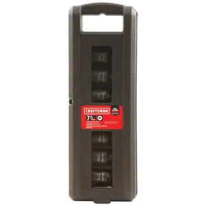 CRAFTSMAN 7 -Piece Metric and standard (SAE) 1/2-in Drive Set 6-point Impact Socket Set
