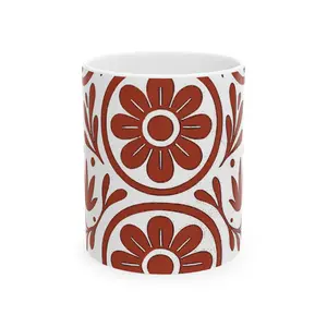 ✨ Product Description – Custom Ceramic Mug  - TERRACOTTA RED (11oz / 15oz)