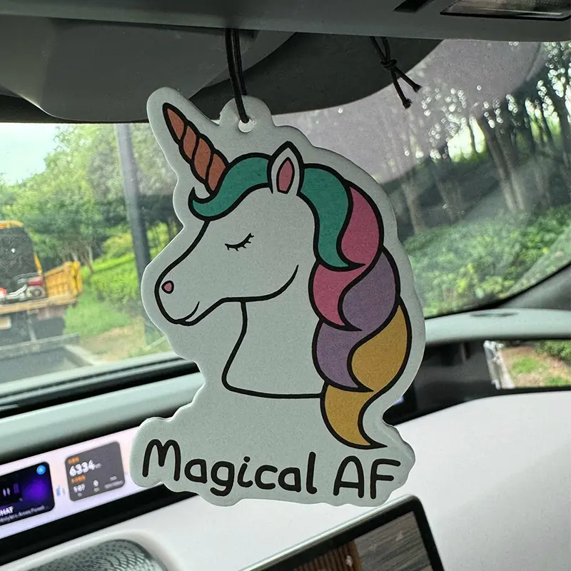 Magical Af Unicorn Avatar Car Air Freshener, Car Air Diffuser, Car Interior Diffusers, Natural Essential Oils, Long-Lasting Aromatic Fruity Fragrance Scent 60-90 Days, Suitable for Home & Bathroom