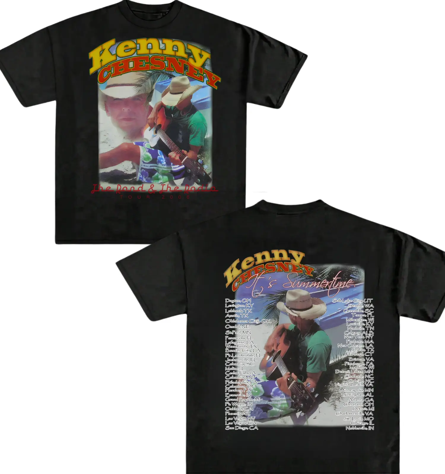 Vintage Kenny Chesney Shirt ,Men Band Tee Country Music Y2K Road Radio,  Gift For Fan, For Men And Women