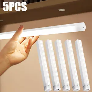 5-pack rechargeable motion sensor lights, magnetic cabinet lights, car decorative lights, three lighting modes, energy-saving lighting, no drilling required for installation, suitable for cabinets, bedrooms, hallways, car lighting