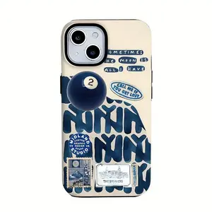 Cool Art Billiards Blue Painting Unique Chic Phone Case, Perfect Gift for Friends Family Loved Ones for iPhone 16, 15, 14, 13, 12, 11