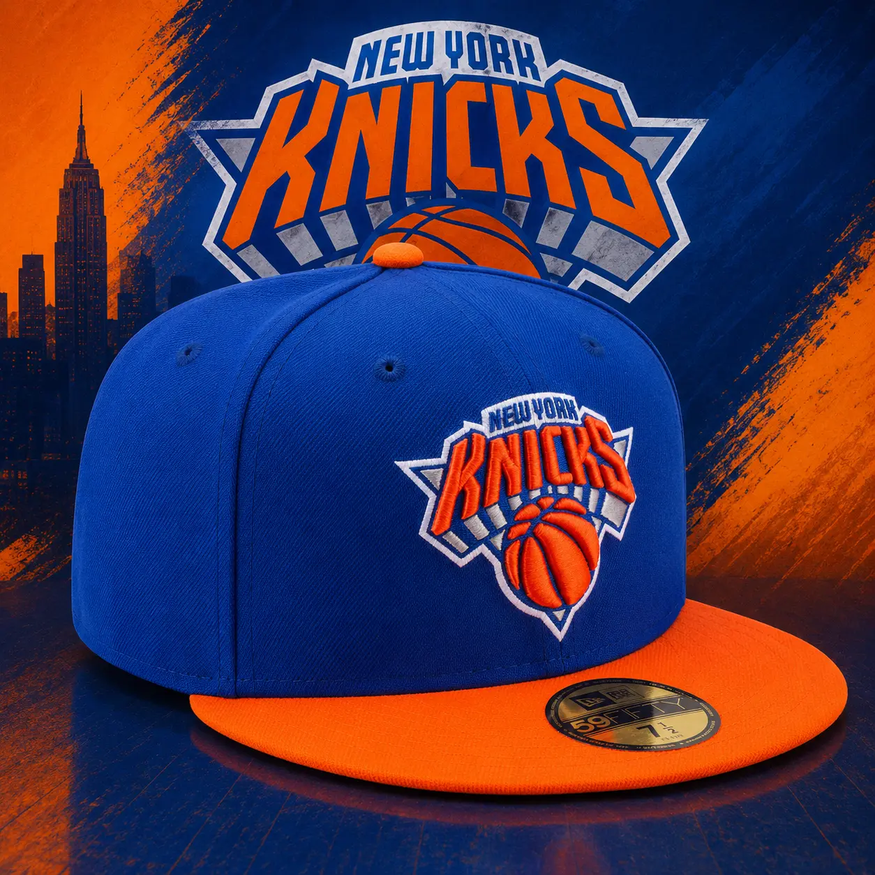 New York Knicks Royal-BlueTeam Color NBA New Era 9FIFTY Basic Snapback Hat