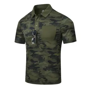 Men's camouflage golf shirt Men's Fashion Short Sleeve Polo Shirt