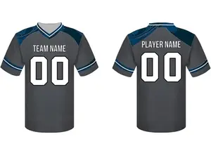 Sportsgearswag Custom Football Jersey - Adult & Youth Unisex Panel Classic Solids Jersey with Team Name & Number Poly-Mesh 160 GSM Micro-Mesh Fabric Short Sleeve Top Quality Fabric Full Customization