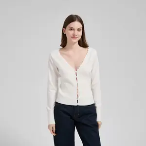 Women's Feminine Cardigan Sweater - Wild Fable Cream L