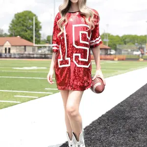 Mahomes Sequin Jersey Mini Dress