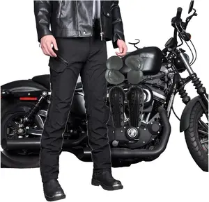 Men's Waterproof Motorcycle Pants All Season Riding Jeans with Multi-Pocket Design & CE Armored Knee/Hip