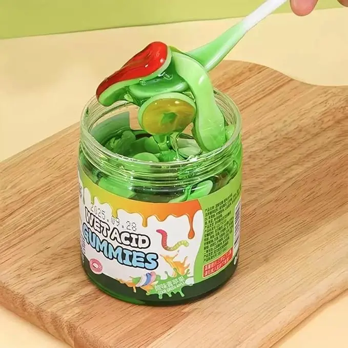 Apple Flavor Sour Gooey Gummies,12.34oz,Wet & Sticky Candy Snacks,with Sour Ooze, (Apple)