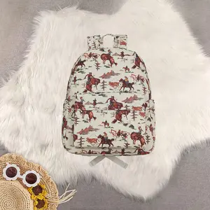 New Clothes Kids Western Horse Rodeo Back to School Backpack - Casual Daypack for Children