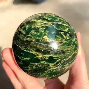 Crystal Ball Feng Shui Decor, Positive Energy Office Bedroom Desktop Ornament, Unique Home Decoration Gift, Perfect for Family Collection, Healing Stones Decor, Natural Stone Decor