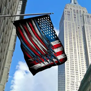 Patriotic Fighter Jet American Flag, Premium Durable Fabric Track & Field Meet Flag, Bold Red-White-Blue Design for USA & Military Support