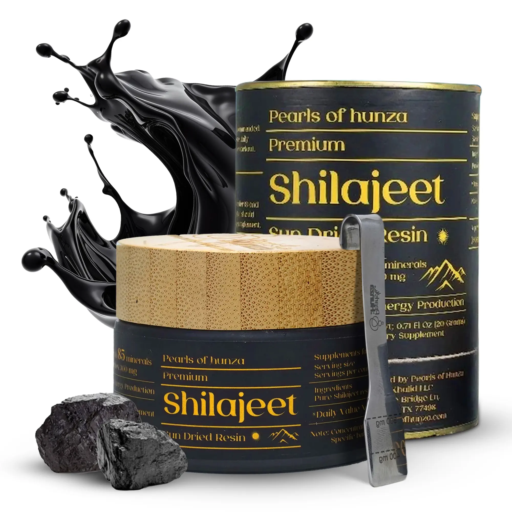 Shilajit Pure Himalayan Organic Resin 20g High Potency Best Shilajit for Men & Women Himalayan Shilajit Resin 85+ Trace Minerals, 75%+ Fulvic Acid, Lab Tested