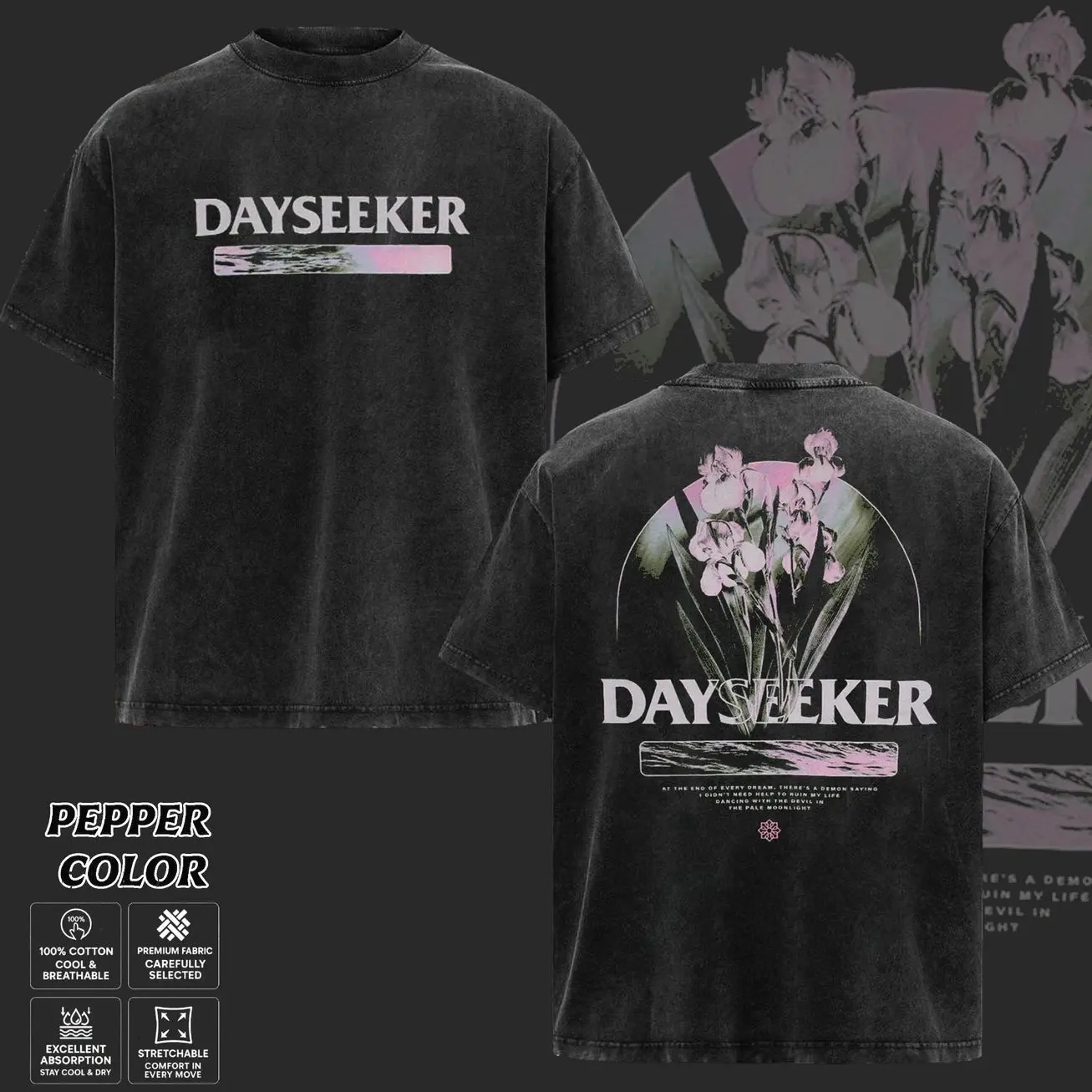 Dayseeker Band T-Shirt Collection, Post-Hardcore Graphic Tee, Melodic Metalcore Alternative Rock Shirt, Emotional Dark Aesthetic Band Merch, Heavy Modern Rock Graphic T-Shirt, Gift for Music Lovers, Merch for Men & Women PZI