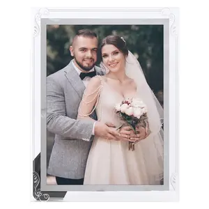 REGALWOVEN Glass Picture Frame for Tabletop Display Vertical or Horizontal, Photo Frames for Wedding Home Decor