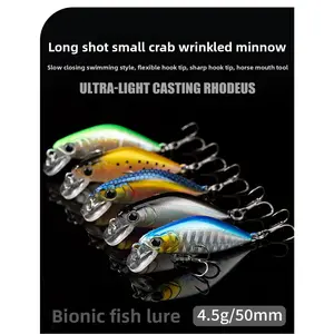 Luya bait 5 pieces(one set) submerged bait, freshwater red eye mouth bionic hard bait