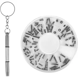 120 count Eyeglass Repair Kit with Screws Glasses Repair Kit Universal Sunglass Tightener Tool with  Precision Tool for Repairing Glass Frame Watch Spectacle