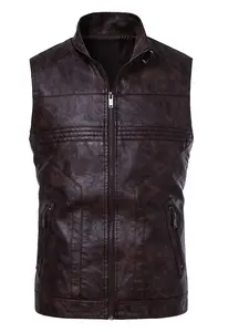 Trendy men's PU faux leather sleeveless vest, Vest Zipper, a must-have for motorcycle and streetwear, a Black Friday hot seller, a TikTok influencer favorite. This stylish men's PU vest (sleeveless) is a perfect Valentine's Day gift idea.