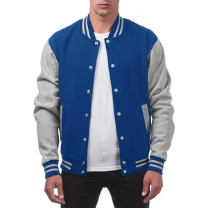 Stylish Color Block Baseball Jacket - Men's Preppy Long Sleeve Coat for Outdoor Activities - Casual, Fashionable, and Versatile Outerwear for Men