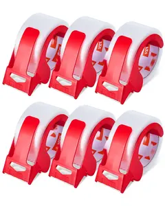 Clear Packing Tape Pack Of 6 Rolls, 65 Yards Each, Clear Shipping Tape With Dispenser, 2.7 Mil Thickness, Strong Carton Sealing Tape For Moving, Shipping, Packing And Storage Ideal For Home And Office Use