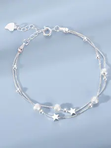 1pc Personalized Hand Accessory, Ins Style Double-Layer Star Bracelet With Random Clasp