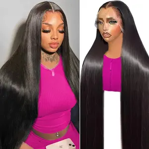 Lemoda Lace Front Wigs Human Hair 200 Density Straight HD Lace Front Human Hair Wig Glueless Wigs Human Hair Pre Plucked Straight Frontal Wig for Women Natural Color