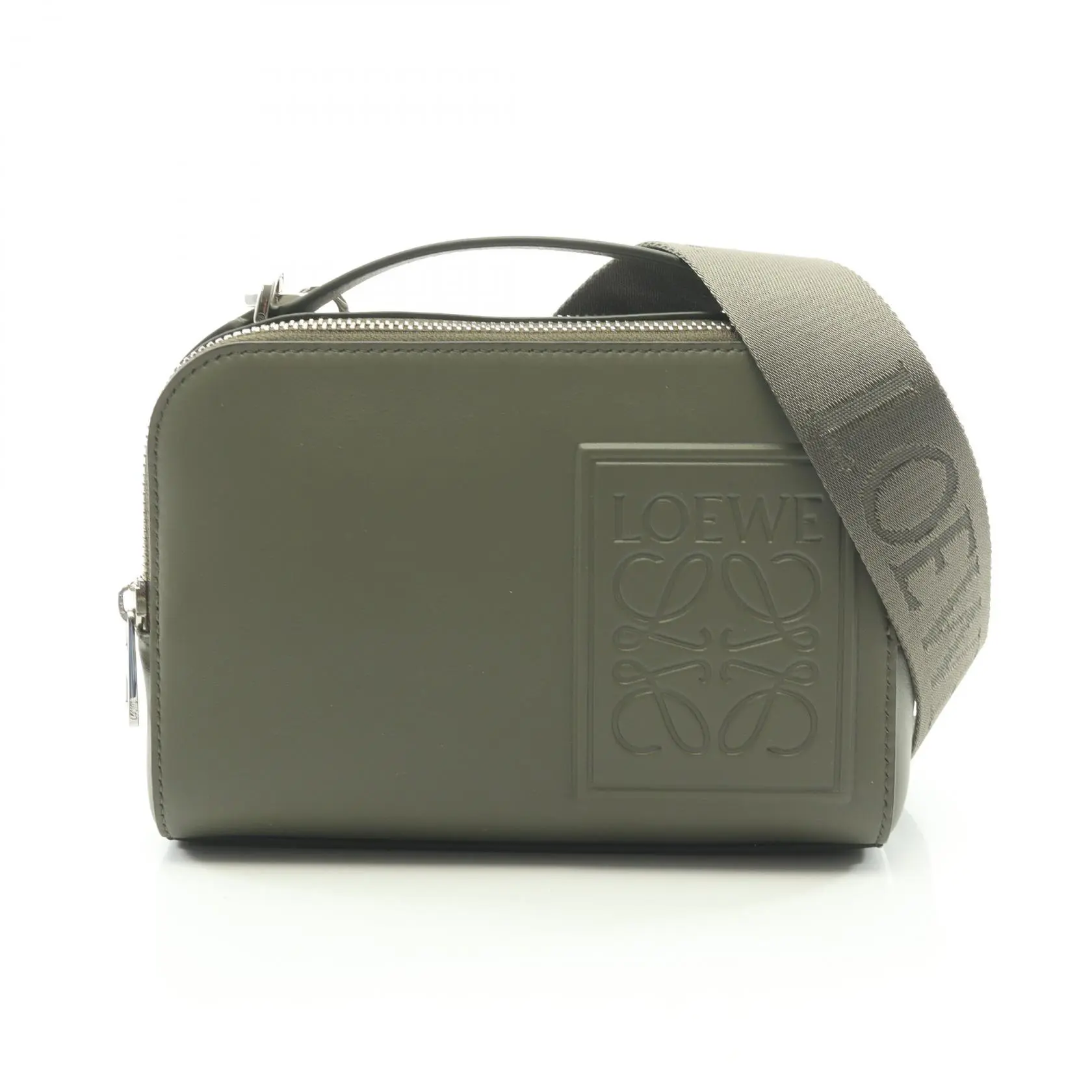Pre-owned Loewe Calfskin Shoulder Bags Crossbody Camera Bag Leather Shoulder Bag