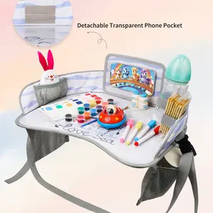 Children's Car Travel Tray - Portable Car Seat Activity Tray; An Essential Companion For Road Trips And Air Travel, And The Premier Choice For A Toddler's On-the-Go Desktop - A Travel Entertainment Companion Designed Exclusively For Children.