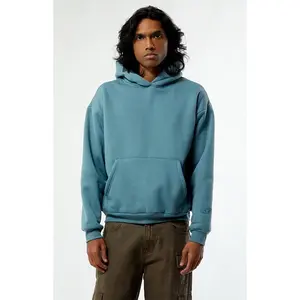 Pacsun Men's Blue Solid Pullover Hoodie