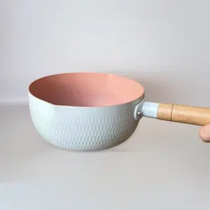 Aluminium Non-Stick Single-Person Yukihira Cookware Cooking Pot - Versatile for Soups, Noodles, Suitable for Home Gas Stoves