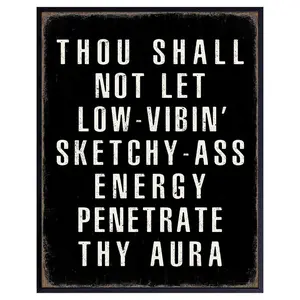 Motivational quote 11x14 Wall Art & Decor - Funny Quotes Wall Art - Funny Saying Man cave Sign - Inspiration Home Office Decor - positive Quotes Wall Art - Black and White Wall Decor Posters for Men