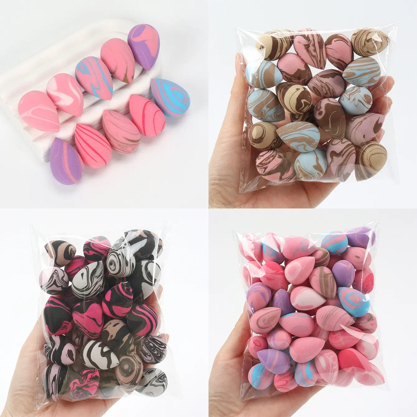 Double Color Mini Makeup Sponges 10-20-30-50-100pcs, Face Sponges for Makeup, Water Activated Latex-Free Foundation Applicator for All Skin Types, Beauty sponges, Non Latex Sponges, Cosmetic Makeup Tool, Cosmetics Makeup Tools