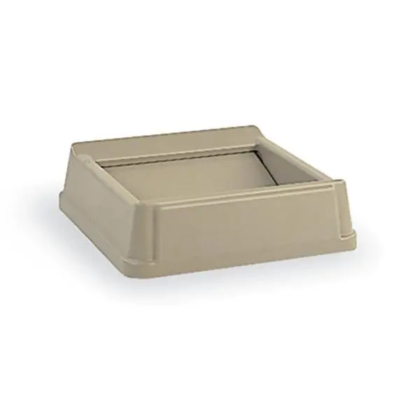 Rubbermaid Commercial Products RCP 2689-88 BEI 23 Gal Plastic Swing-Lid Storage Box, Home Organizer Container, Heavy-Duty Organiser for Home Supplies