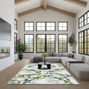 Velvet Rug with Simple Design Elements, Interchangeable Deep and Light Colors, Soft and Comfortable, Ideal for Living Room and Bedroom, Boho Area Rug