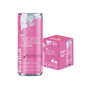 Wild Berries, Pink Edition, with 80mg Caffeine plus Taurine & B Vitamins, 8.4 Fl Oz, Pack of 4 Cans