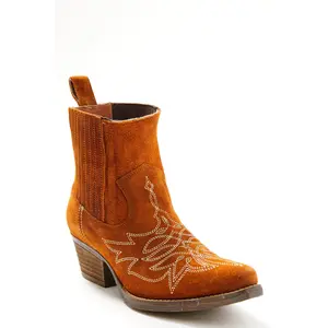 Wildfire Suede Western Booties - Snip Toe
