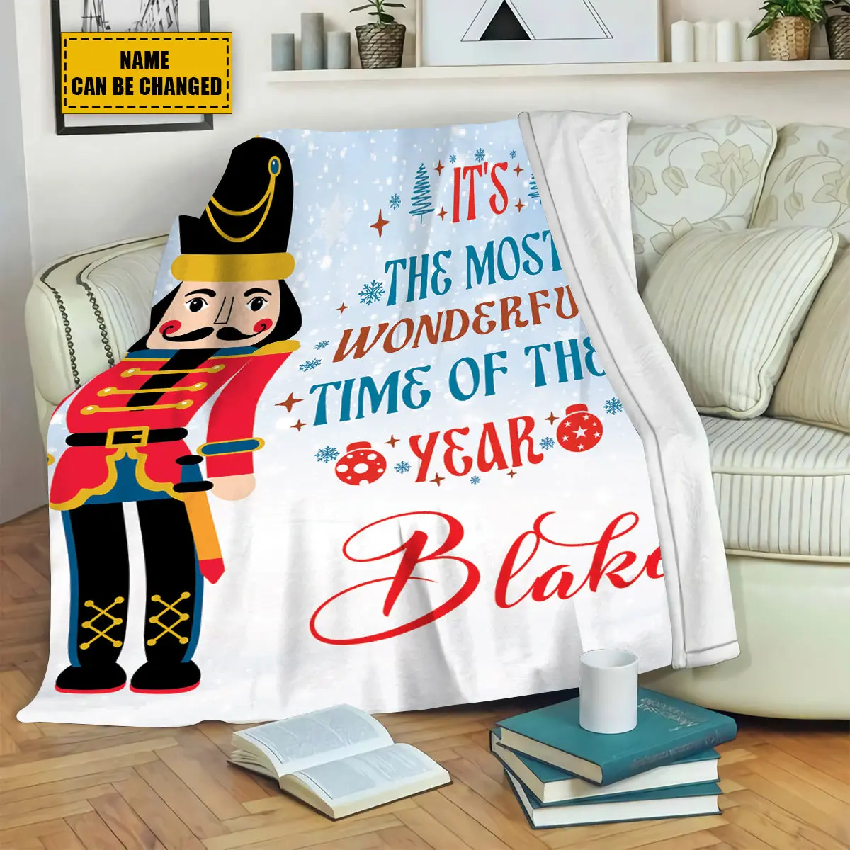 Petthouse | Custom Nutcracker Christmas Blanket -Holiday Home Decor, Soft Christmas Bedding, Toddler To Adult Size