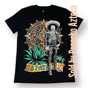 Emiliano Zapata Men's Wear T-shirt Neon Design - Authentic Men's Top - Menswear Stylish Tshirt