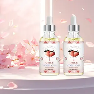 2-piece set of women's care essential oil, Cleansing, containing strawberry fruit extract, mild non-irritating texture, removing odors and itching, clean skin, not greasy, light cream essential oil suitable for sensitive skin, body cleani